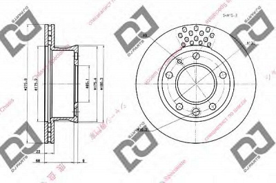 DJ PARTS bd1485 -  Тормозной диск